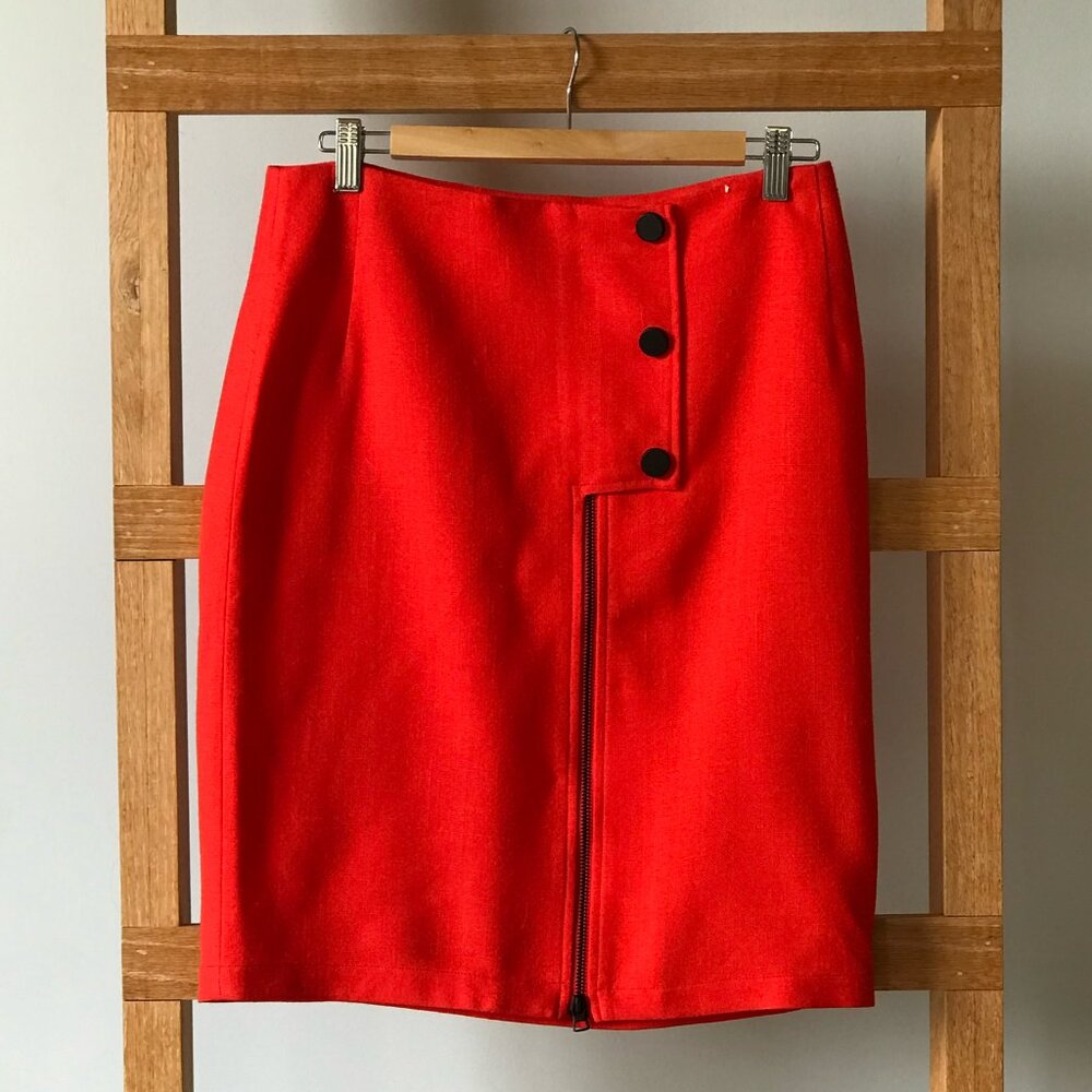 NWT - Opening Ceremony - Red Skirt with Black Exposed Zipper  - 8